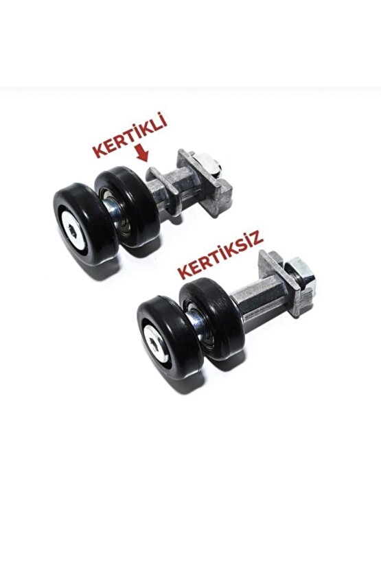 Cam Balkon Tekeri 2 Adet, 1 Erkek 1 Dişi, 1 kertikli 1 kertiksiz