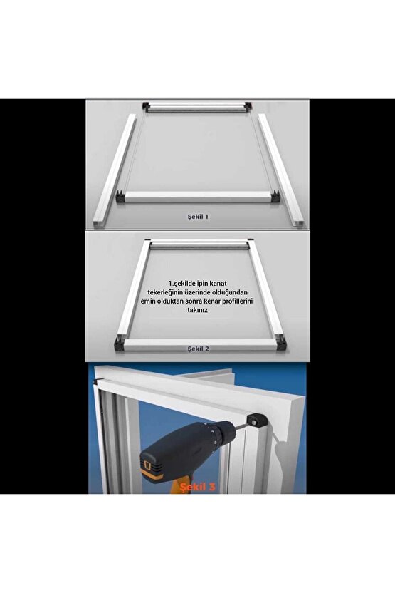 90 X 210cm Arası Plise Sineklik Pencere Sineklik Pileli Sürgülü Sineklik