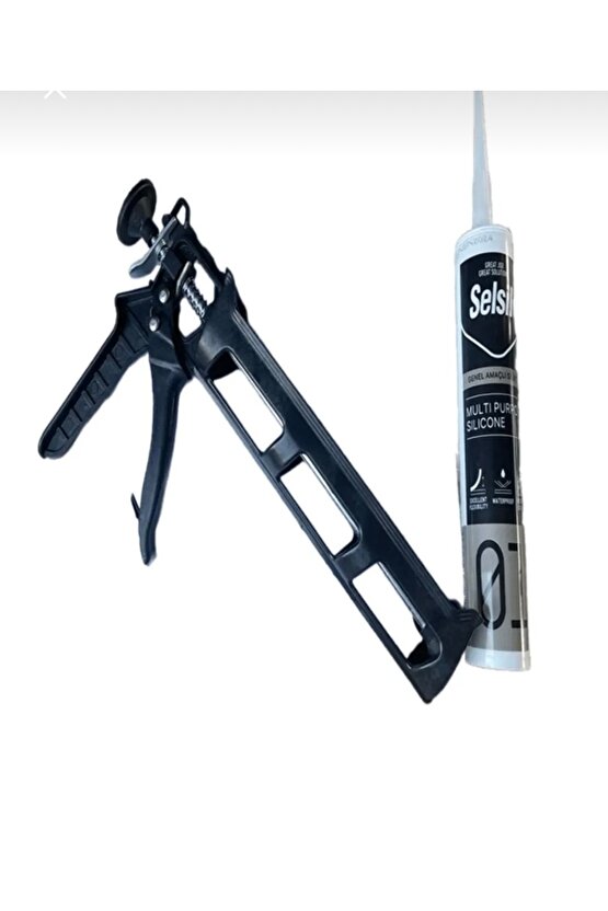 Selsil Genel Amaçlı Şeffaf Silikon ve Tabancası