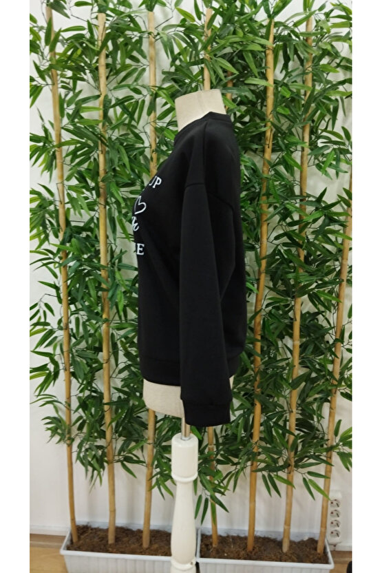 EQURİ Kadın Uzun Kollu Yuvarlak Yaka Iki Iplik şardonlu Bluz