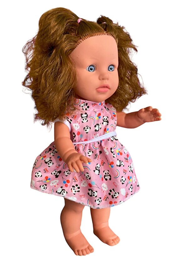 Sakura Türkçe Konuşan Kahverengi Saçlı Et Bebek Oyuncak (35 CM)