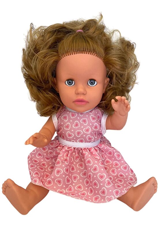 Sakura Kutulu Türkçe Konuşan Kahverengi Saçlı Et Bebek Oyuncak (35 CM)