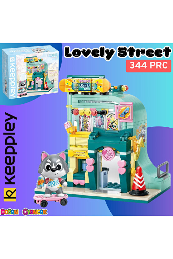 Mikro Blok Kaykay Dükkanı 344 Parça - Lego Setleri - Keeppley Mini Lego - Keeppley Lego - Mikro Blok
