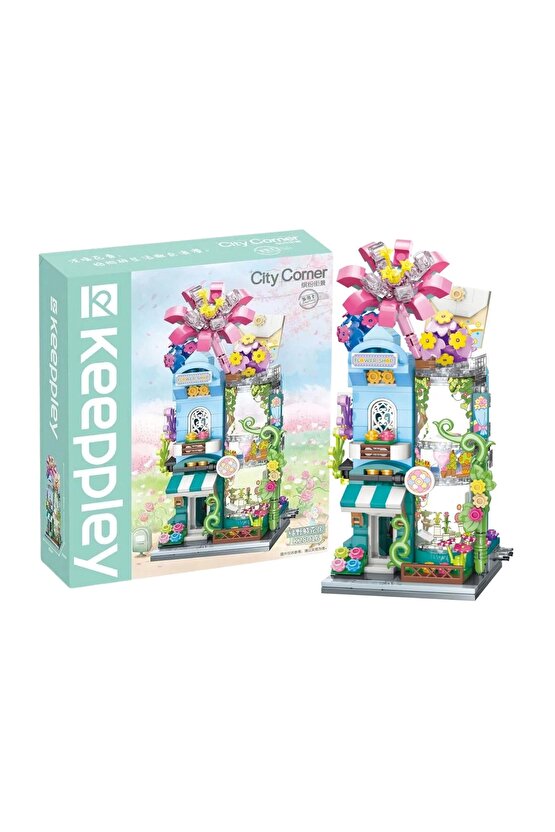 Mikro Blok Çiçek Dükkanı 356 Parça - Lego Setleri - Keeppley Mini Lego - Dükkan Lego - Keeppley Lego