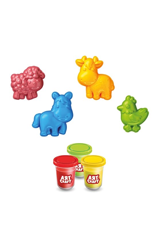 Çiftlik Oyun Hamur Seti 168 Gr. - Oyun Hamuru Seti - Hamur Setleri - Hamur Kalıpları - Doğal Oyun Ha