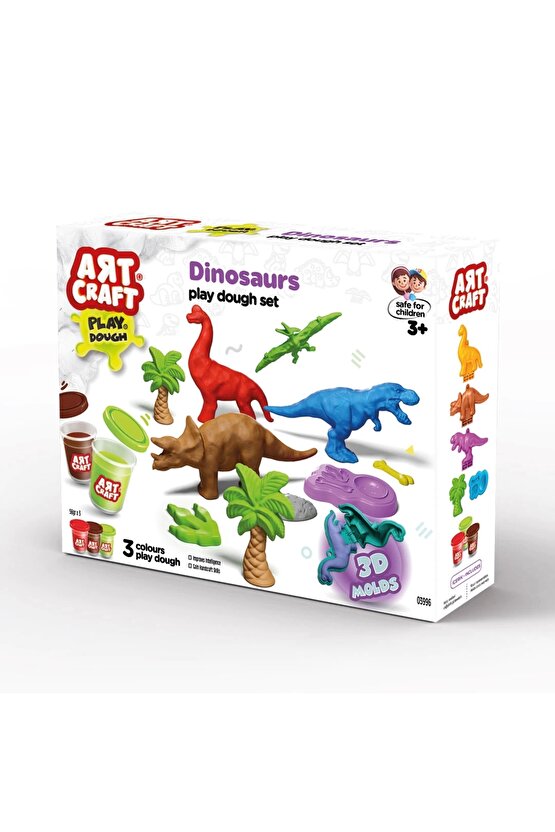 Dinozorlar Oyun Hamur Seti 168 Gr. - Oyun Hamuru Seti - Hamur Setleri - Hamur Kalıpları - Doğal Oyun