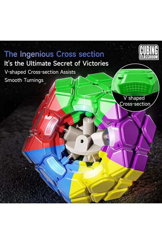 Orijinal MoYu Meilong Megaminx Manyetik Küp - Moyu Speed Cube - Moyu Megaminx Zeka Küpü - Zeka Küpü