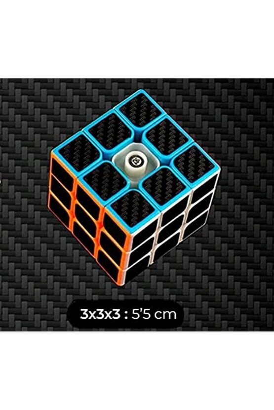 Orijinal MoYu Fiber Karbon 3x3 Küp - Moyu Speed Cube - Moyu Fiber Karbon 3x3 Zeka Küpü - Zeka Küpü -