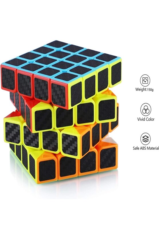 Orijinal MoYu Fiber Karbon 4x4 Küp - Moyu Speed Cube - Moyu Fiber Karbon 4x4 Zeka Küpü - Zeka Küpü -