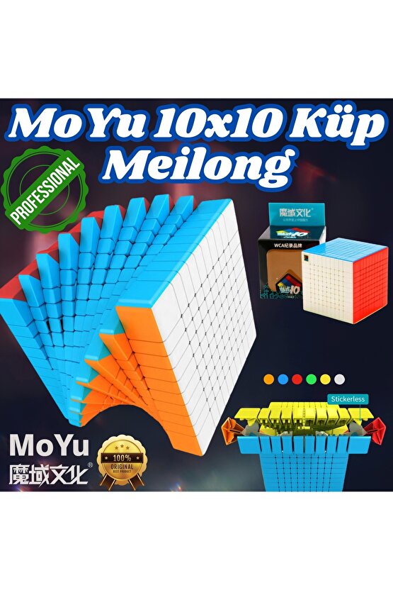 Orijinal MoYu Meilong 10x10 Küp - Moyu Speed Cube - Moyu 10x10 Zeka Küpü - Zeka Küpü - Rubik Küp