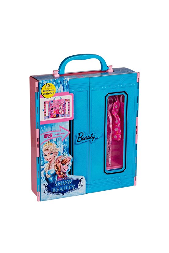 Snow Beauty Frozen Aksesuarlı Gardırop - Frozen Dolap - Frozen Giysi Dolabı - Frozen Gardırop - Gard