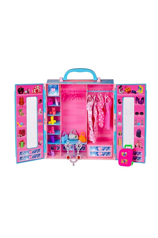 Snow Beauty Frozen Aksesuarlı Gardırop - Frozen Dolap - Frozen Giysi Dolabı - Frozen Gardırop - Gard