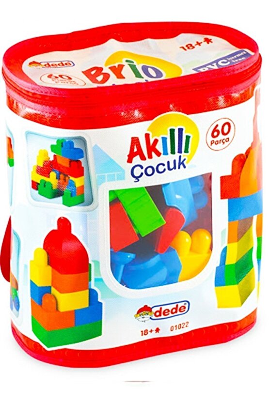 Askılı Çantada Ilk Yapı Oyuncaklarım 60 Prç Büyük Yapı Oyuncak Blokları 01022 15691115691