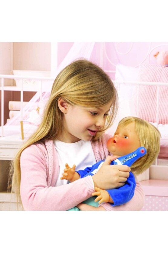 Çok Hastayım | 42 cm Hasta Et Bebek + Doktor Aksesuar Seti | Yanakları Kızaran Bebek