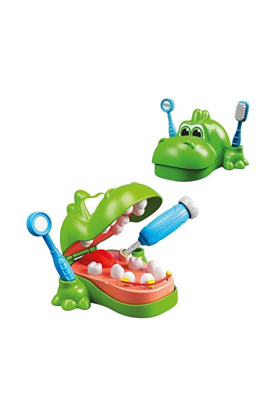Sevimli Oyuncak Dişçi Dino Oyun Hamuru Set + Diş Doktor Aksesuarları Oyuncakları