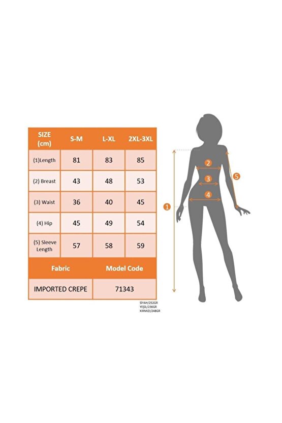 Kadın Uzun Kollu Kruvaze Yaka Mini Ithal Krep Elbise