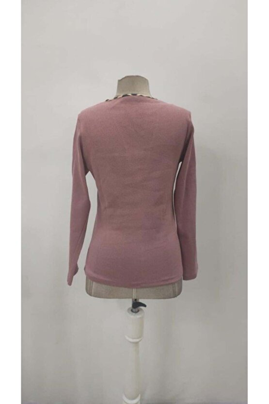 Kadın Uzun Kollu V Yakalı Kaşkorse Bluz