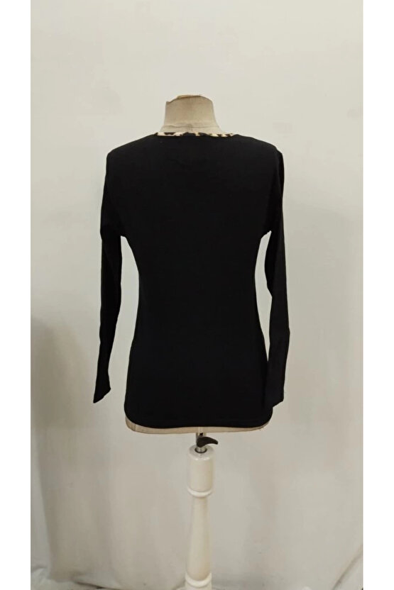 EQURİ Kadın Uzun Kollu V Yakalı Kaşkorse Bluz