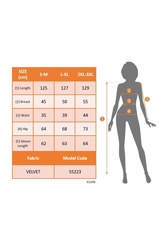 MDB Kadın Uzun Kollu Bisiklet Yaka Midi Kadife Elbise