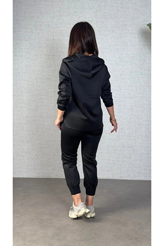 Kadın Uzun Kollu Kapüşonlu Ikili Takım