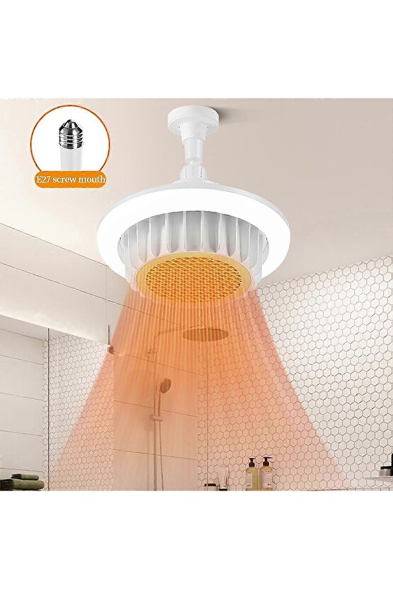 Istıcılı, Kumandalı, 3 Işık Modlu Led Ampul Isıtıcı Led Avize Ortam Isıtan 36 Watt 3900 Lümen Ampul