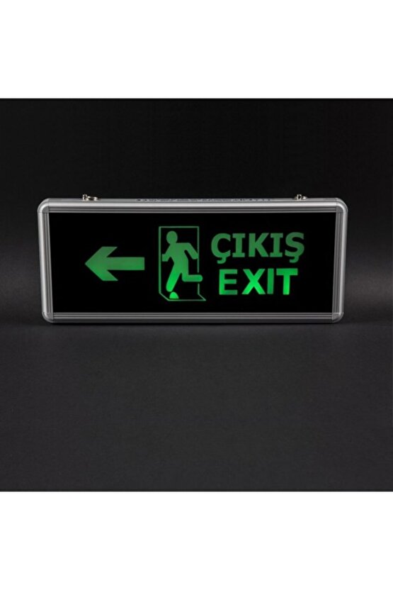 Sağ - Sol Çıkış Levhası, 3 Saat Şarjlı, Elektrikle Çalışır, 3 Watt Ledli, Acıl Çıkış Levhası, EXIT