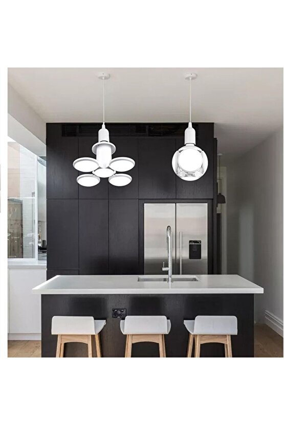 1 Adet 30 Watt Katlanır, 3000K, Gün Işığı Led Ampul, Modern Tasarım Dekoratif E27 Duy Led Ampul