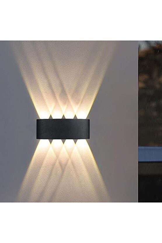 15 Watt, Amber Işık Ledli, Çok Kaliteli İç ve Dış Mekan Aydınlatma Armatürü, Led Bahçe Duvar Apliği