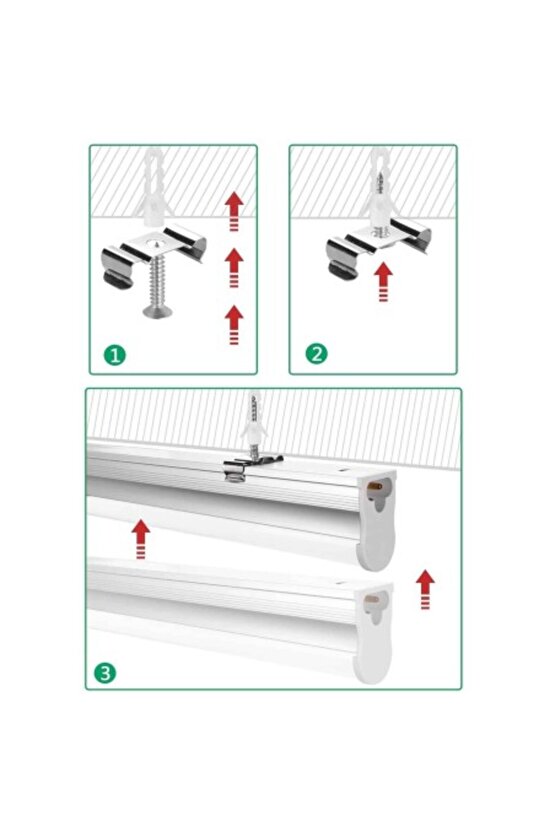 30 Cm, 4 Watt 6500 Kelvin, Beyaz Işık Eklenebilir Bant Armatür, Eklenebilir Led Armatür 220V Armatür
