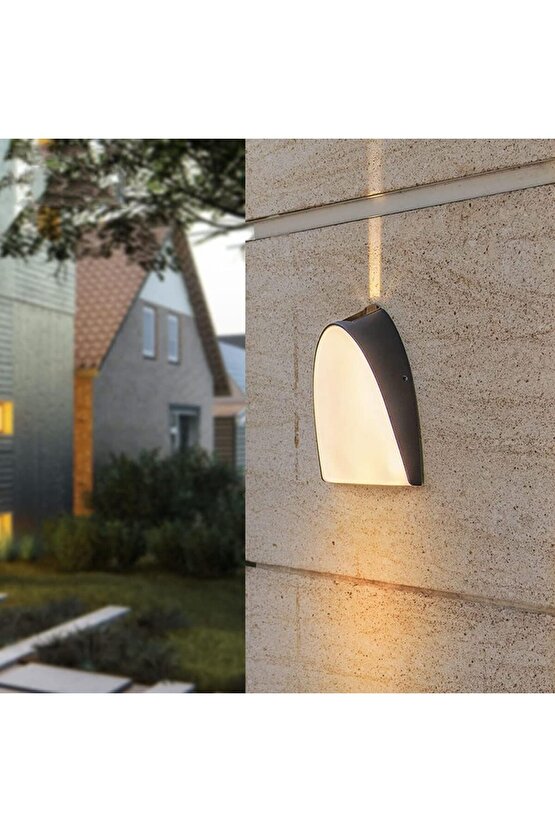 Elektrikle Çalışır, 24 Watt, 3000 Kelvin, IP65 İç ve Dış Mekan Led Aplik, Led Bahçe Duvar Armatürü