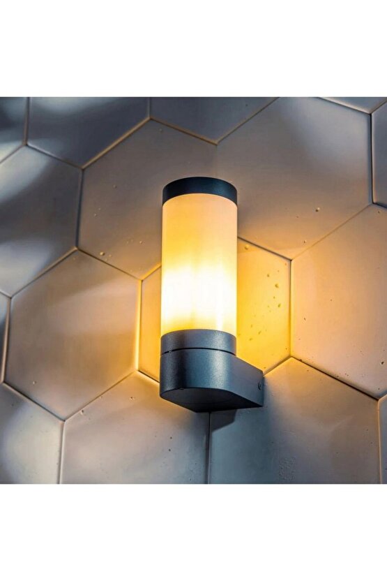 E27 Duylu Duvar Konsollu Bahçe Armatürü, Elektrikle Çalışır Plastik Kasa Duvar Aplik (Ampul Hariç)