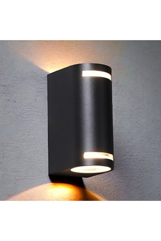 Alüminyum Çift Yönlü Elektrikle Çalışır 14 Watt AMBER IŞIK İç ve Dış Mekan Bahçe Balkon Salon Apliği