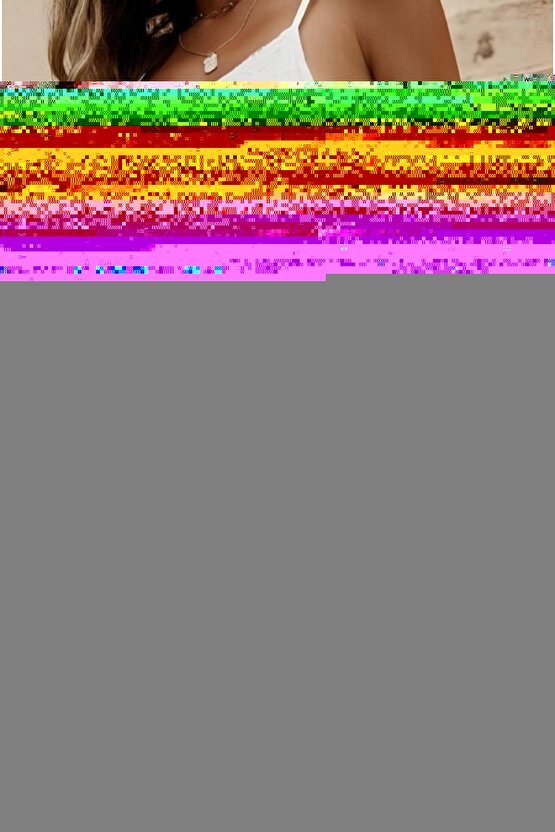 Kadın Askılı V Yakalı üst Dantel Alt Süprem Mini Elbise