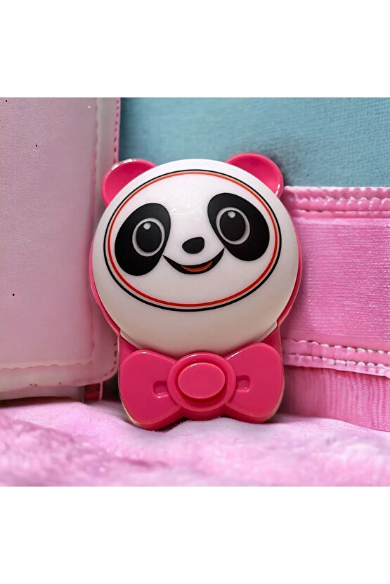 Sevimli Panda Bebek Çocuk Odası Gece Lambası, Prize Tak Çalıştır Anahtarlı, 2 Watt Beyaz Işık Ledli