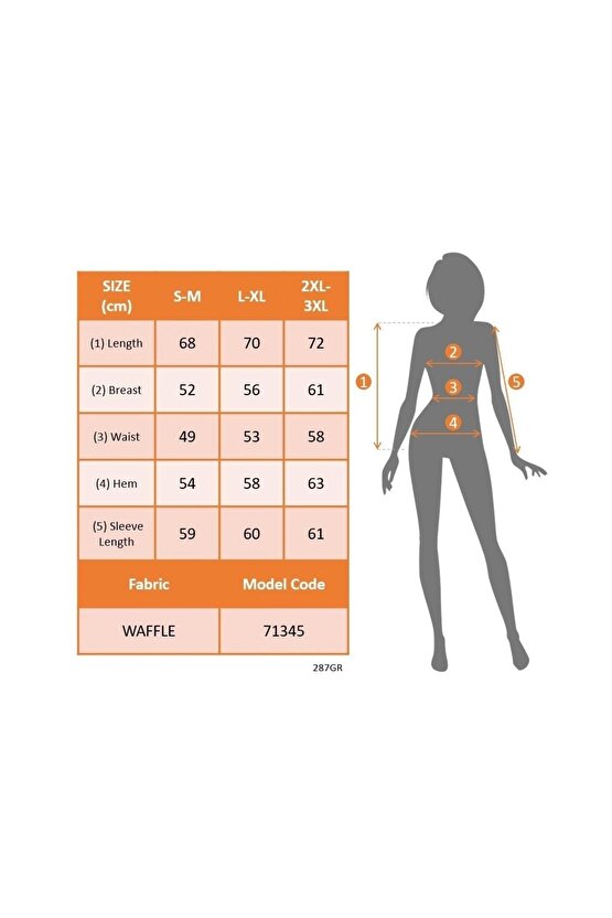 Kadın Uzun Kollu V Yakalı Waffle Bluz