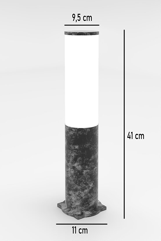 41 Cm E27 Duylu, Mermer Desen Bahçe Duvar, Çim, Yürüyüş Yolu Armatürü, Dekoratif Set Üstü Kule Aplik