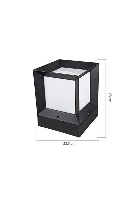 Kare Küp Armatür Set Üstü Siyah Küpeşte Üstü