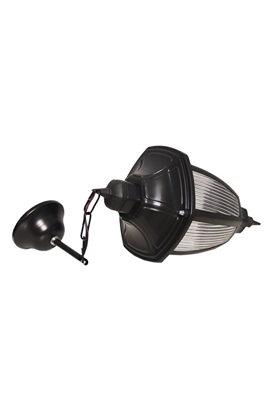 Siyah İç ve Dış Mekan Bahçe Teras Tekli Sarkıt, 2 Adet, Şık ve Modern.