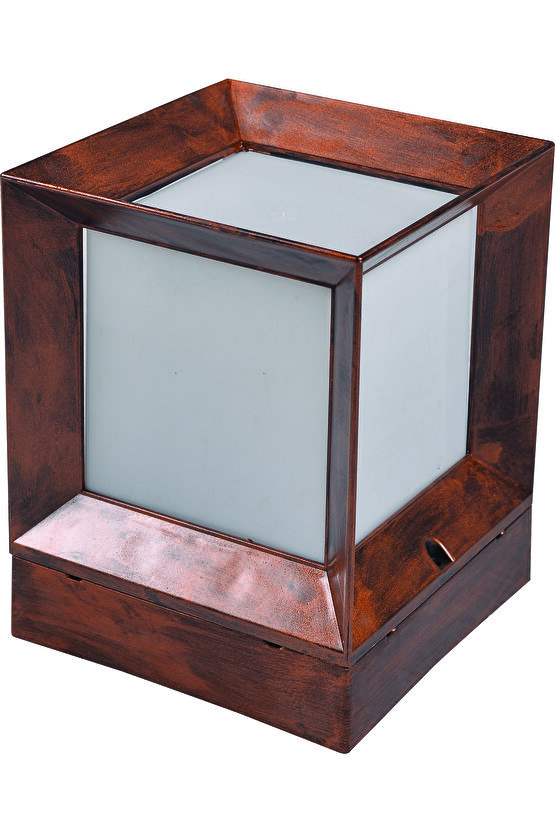 Set Üstü Kare Küp Bahçe Aydınlatma Armatürü Set Üstü Aplik - 1. Kalite Sert Plastik