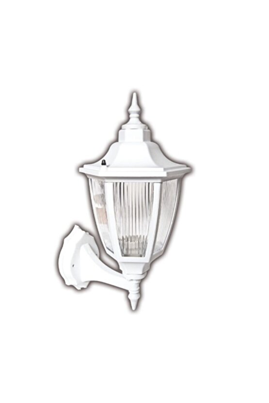 232LAMP Altıgen Konsollu Fener Bahçe Aydınlatma Armatürü Beyaz