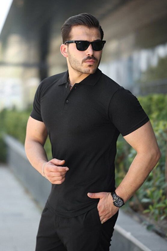 Gökyüzü Moda Erkek Kısa Kollu Yakalı Tişört