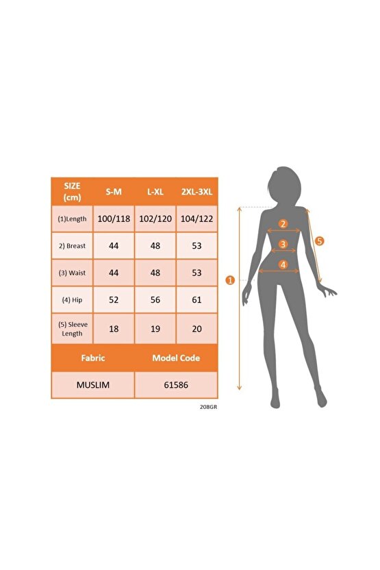 EQURİ Kadın Kısa Kollu Bisiklet Yaka Düğme Detay Müslim Elbise