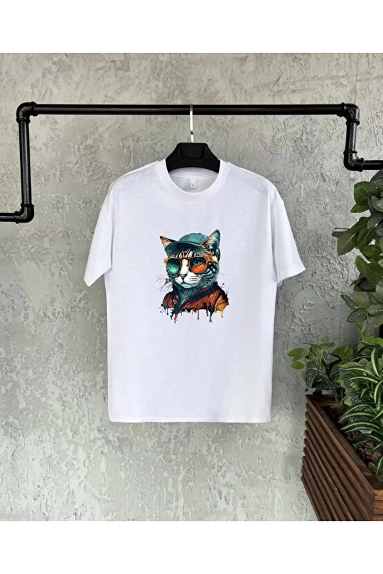 Unisex Çocuk Baskılı T-Shirt - Beyaz