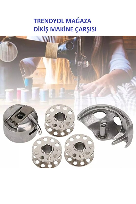 Dikiş Makine Çarşısı Singer Zetina Janome Beko Makinesi Mekik Çaganoz Ve 5 Adet Masura Set