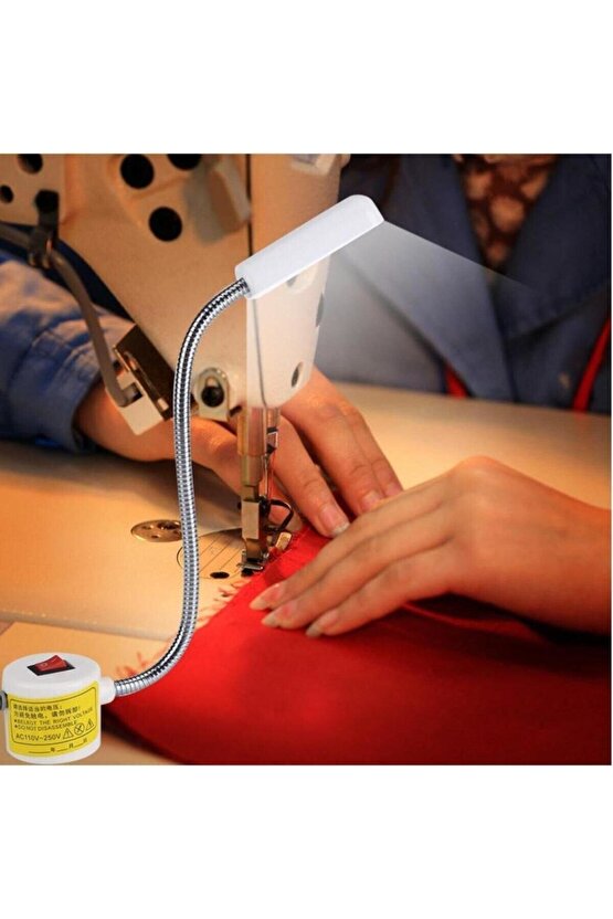 Spiral Dikiş Makinası Lambası Mıknatıslı 10 Ledli
