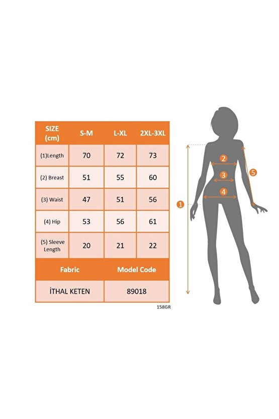EQURİ Kadın Kısa Kollu çentikli V Düğme Detaylı V Yaka önden Pileli Ithal Keten Bluz
