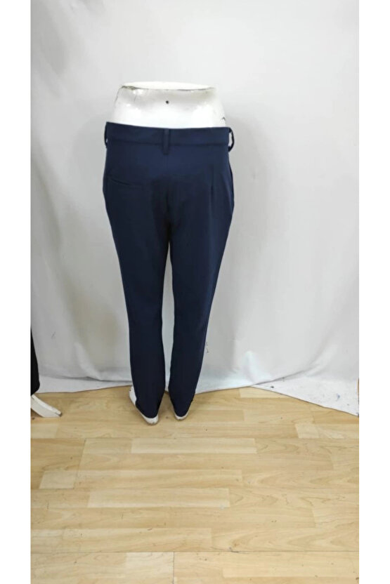 EQURİ Erkek Belden Düğmeli Cepli Dokuma Pantolon