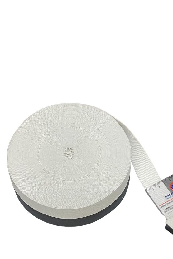 Örme Beyaz Lastik 3 Cm 25 Metre