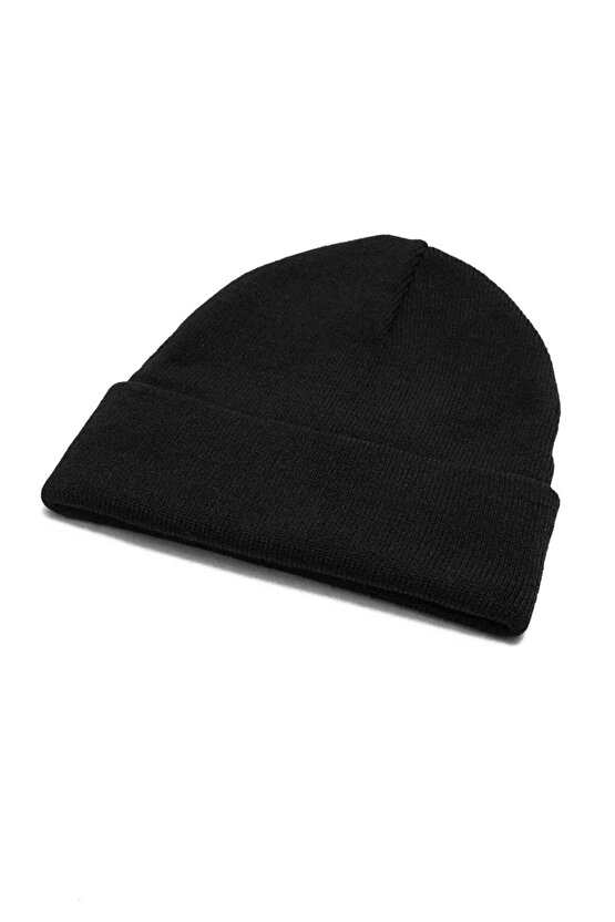 Kadın Katlamalı Basic Bere - Siyah