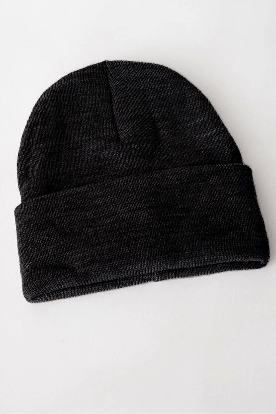 Kadın Katlamalı Basic Bere - Siyah